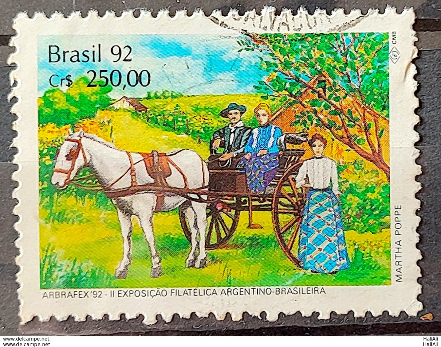 C 1779 Brazil Stamp Arbrafex Argentina Costumes Gauchos Horse Carrete Barrow 1992 Circulated 4 - Used Stamps