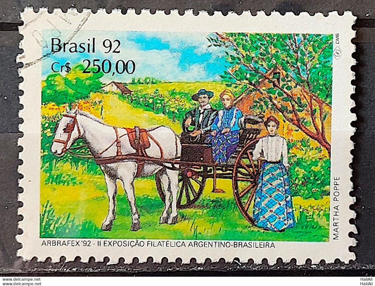 C 1779 Brazil Stamp Arbrafex Argentina Costumes Gauchos Horse Carrete Barrow 1992 Circulated 10 - Gebraucht