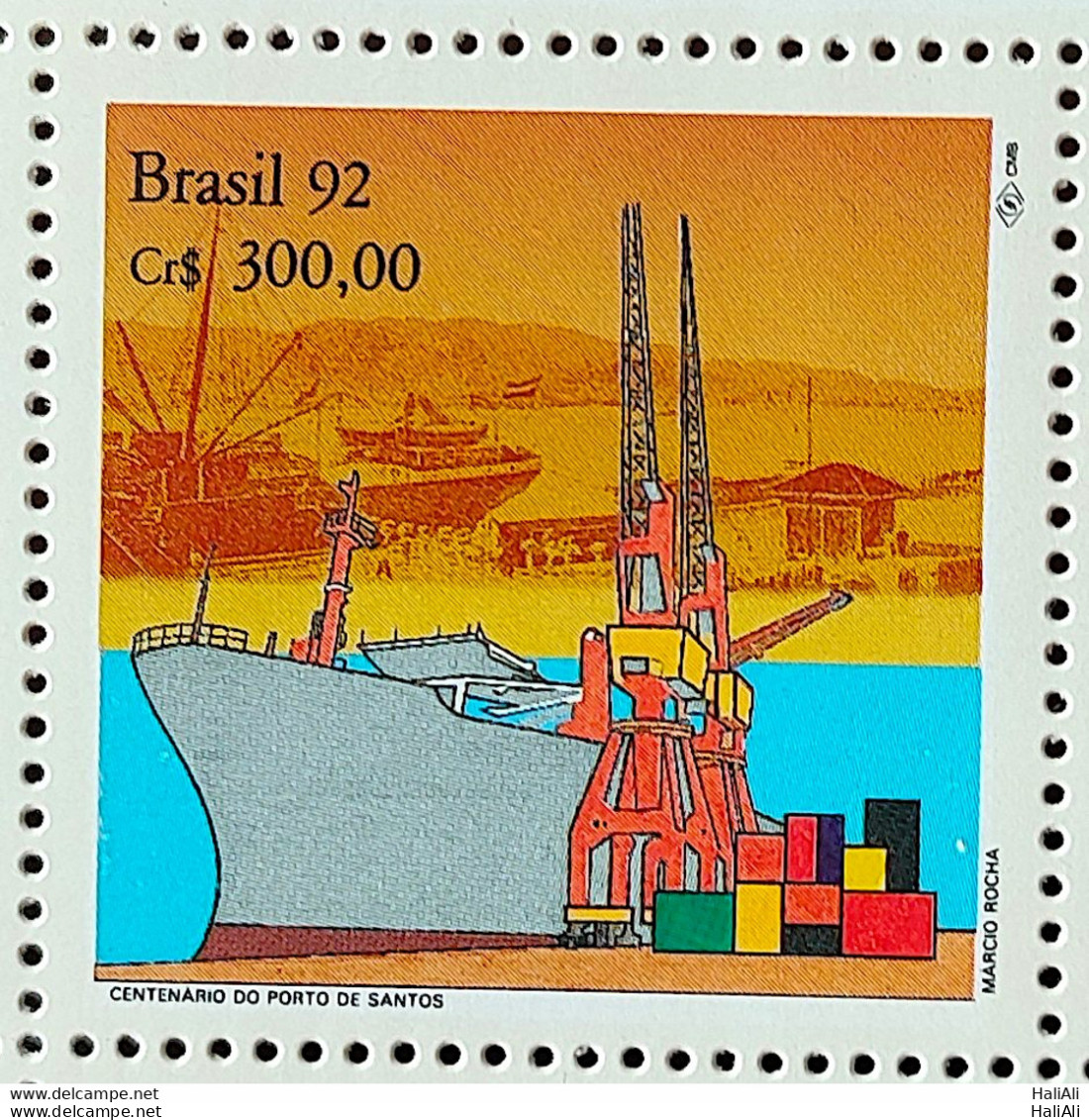 C 1775 Brazil Stamp 100 Years Port Of Santos Ship Economy 1992 - Unused Stamps
