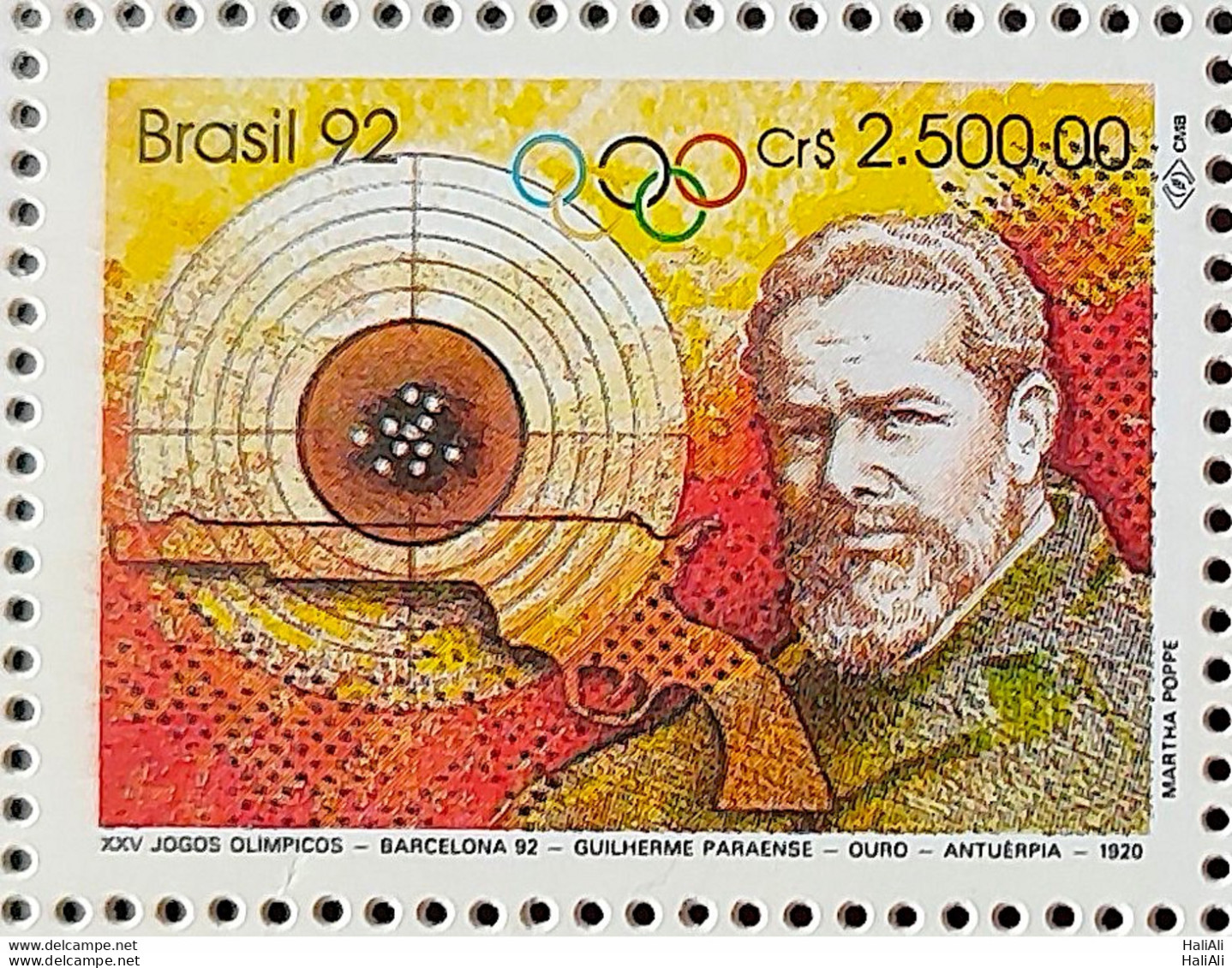 C 1774 Brazil Stamp Barcelona Olympics Spain Target Guilherme Paraense Sport 1992 - Ungebraucht