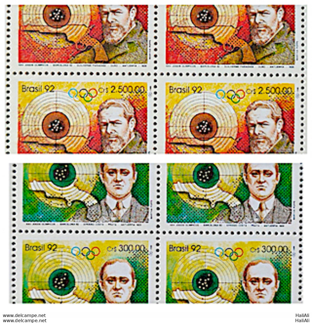 C 1773 Brazil Stamp Olympics From Barcelona Spain Target Afrane Costa Guilherme Paraense Sport 1992 Block Of 4 Complete - Unused Stamps