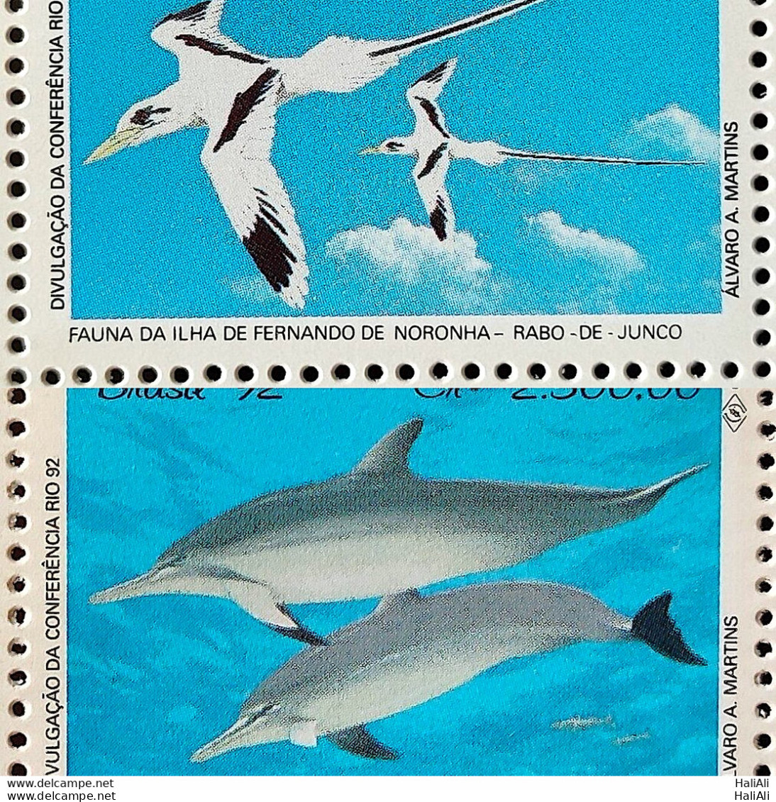 C 1776 Brazil Stamp Conference Rio 92 Fauna Fernando De Noronha Birds Dolphin 1992 Complete Series - Nuovi