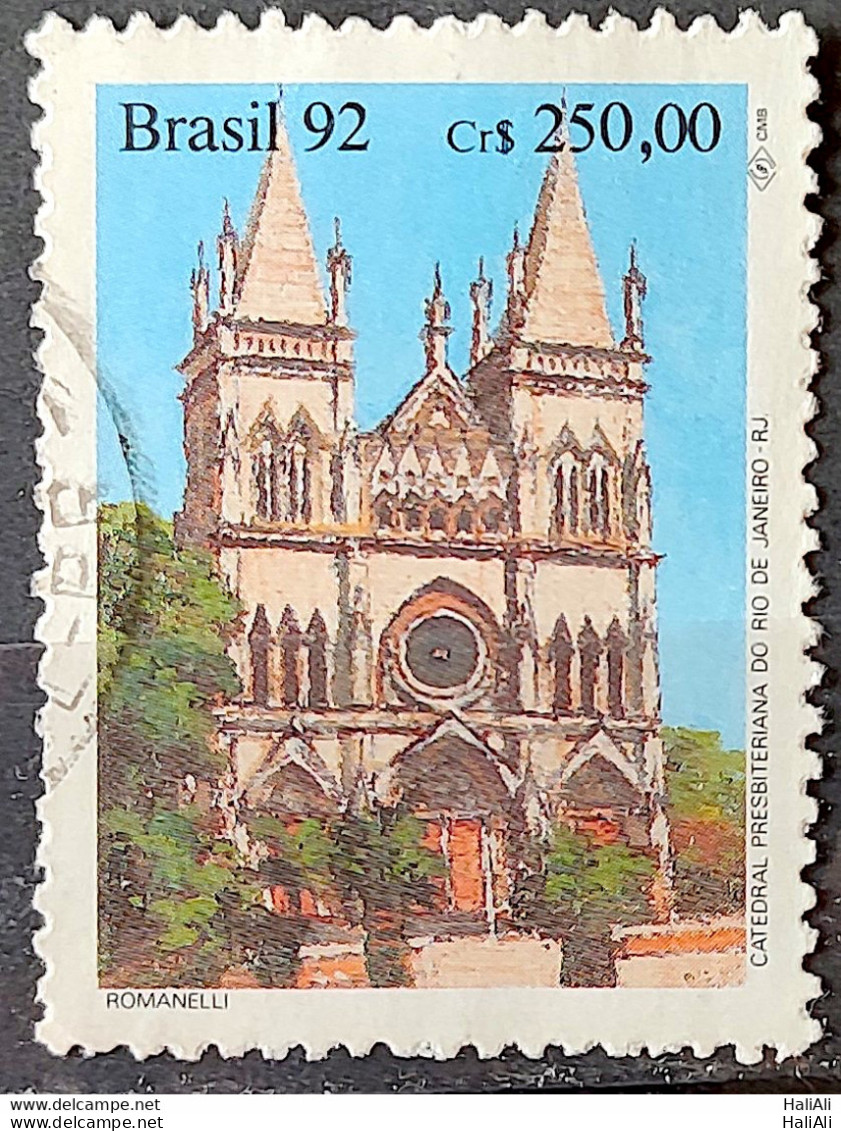 C 1771 Brazil Stamp Religious Architecture Presbyterian Church 1992 Circulated 6 - Usados