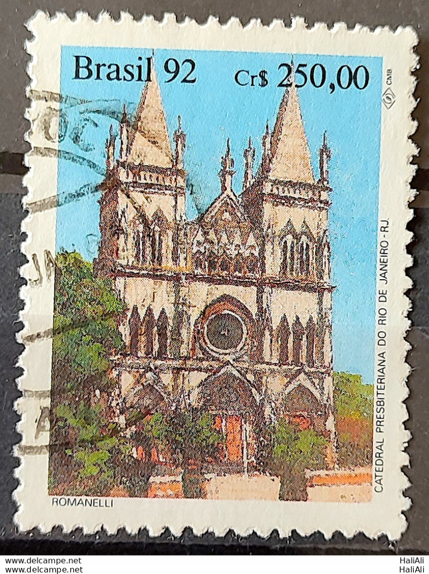 C 1771 Brazil Stamp Religious Architecture Presbyterian Church 1992 Circulated 2 - Gebraucht