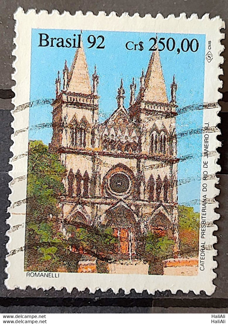 C 1771 Brazil Stamp Religious Architecture Presbyterian Church 1992 Circulated 3 - Usados