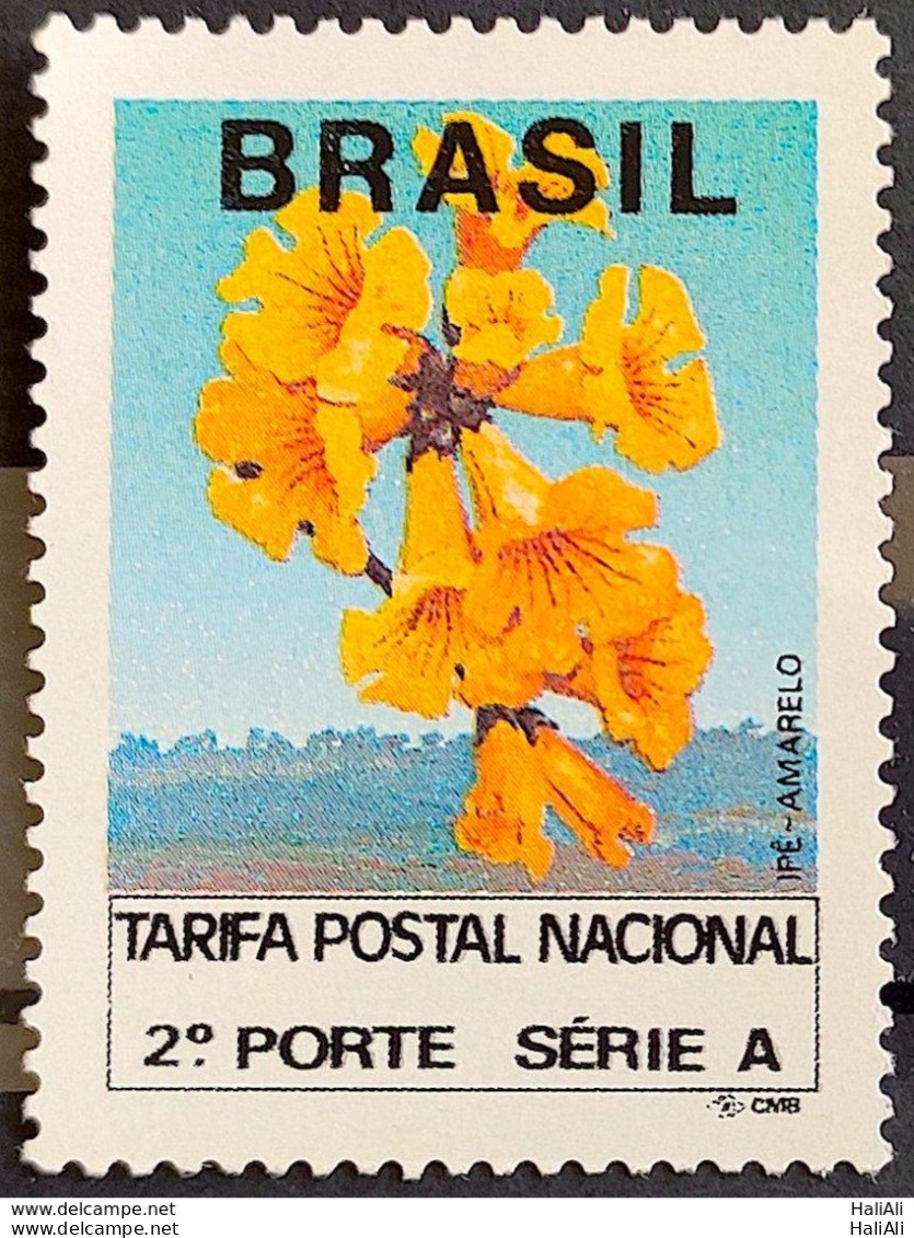 Brazil Regular Stamp RHM 690 Proof Of Franking 2 Size Ipê 1992 Glossy Paper With Phosphorescence - Oblitérés