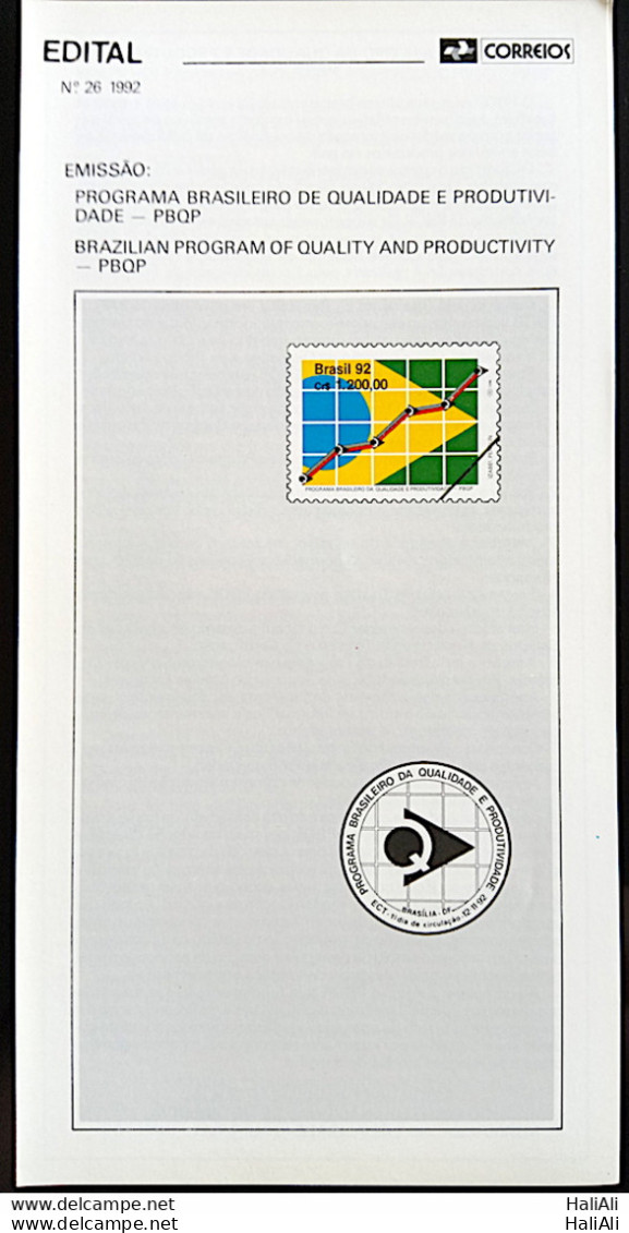 Brazil Brochure Edital 1992 26 Product Productivity Program PBQP Without Stamp - Storia Postale