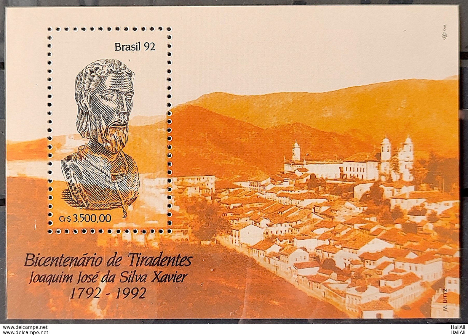 B 91 Brazil Stamp 200 Years Tiradentes History Minas Gerais 1992 - Nuovi