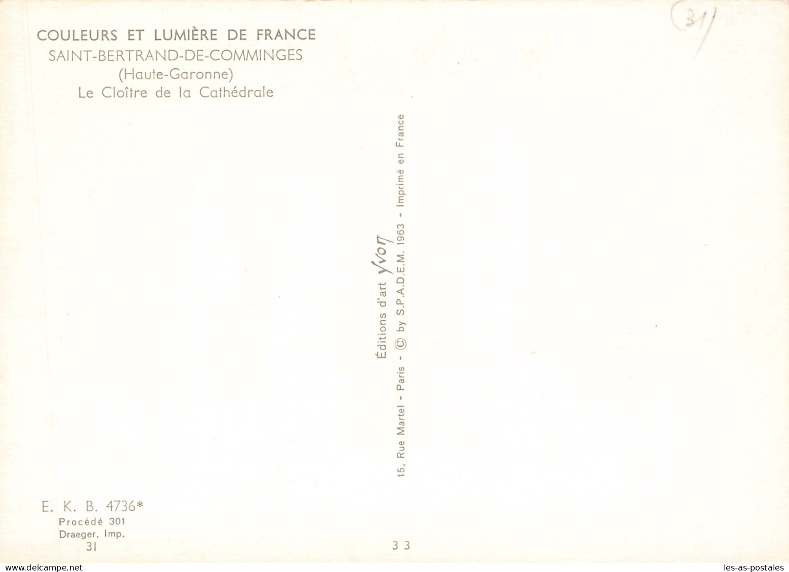 31 SAINT BERTRAND DE COMMINGES LE CLOITRE DE LA CATHEDRALE - Saint Bertrand De Comminges