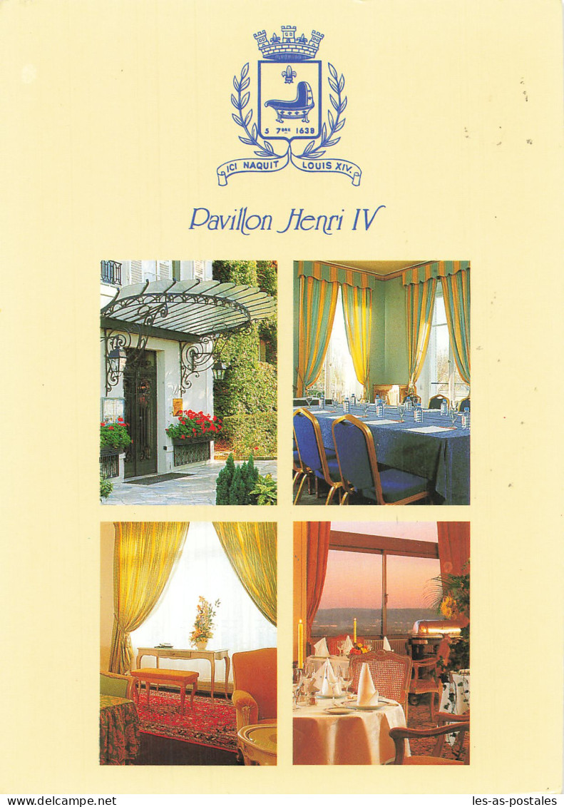78 SAINT GERMAIN EN LAYE L HOTEL PAVILLON HENRI IV  - St. Germain En Laye (Château)