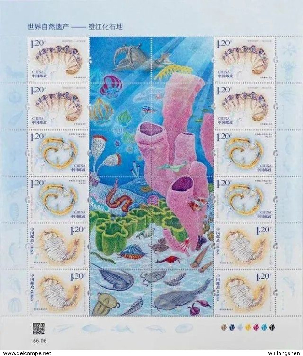 China 2024 World Heritage-Cambrian Fossils S/S MNH - Fossili