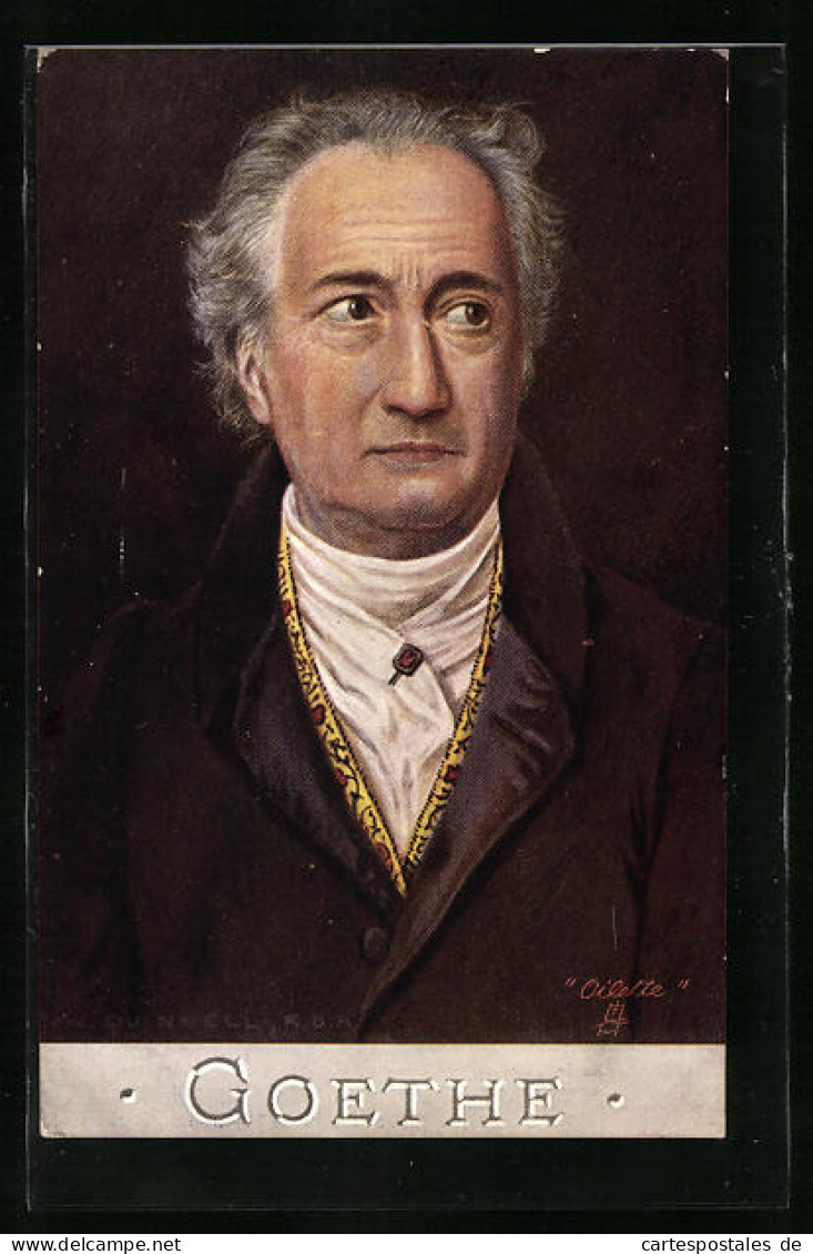 Künstler-AK Johann Wolfgang Von Goethe, Portrait Des Dichters In Seinen Späten Jahren  - Schrijvers