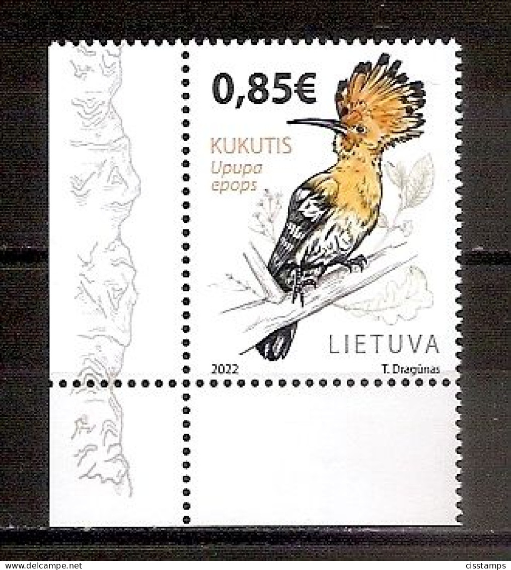 LITHUANIA 2022●Bird●Eurasian Hoopoe●●Vögel●Wiedehop MNH - Litauen