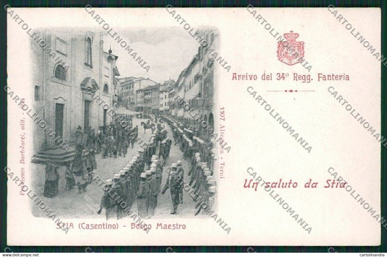 Arezzo Casentino Stia Militari Saluti Da Cartolina QQ3361 - Arezzo