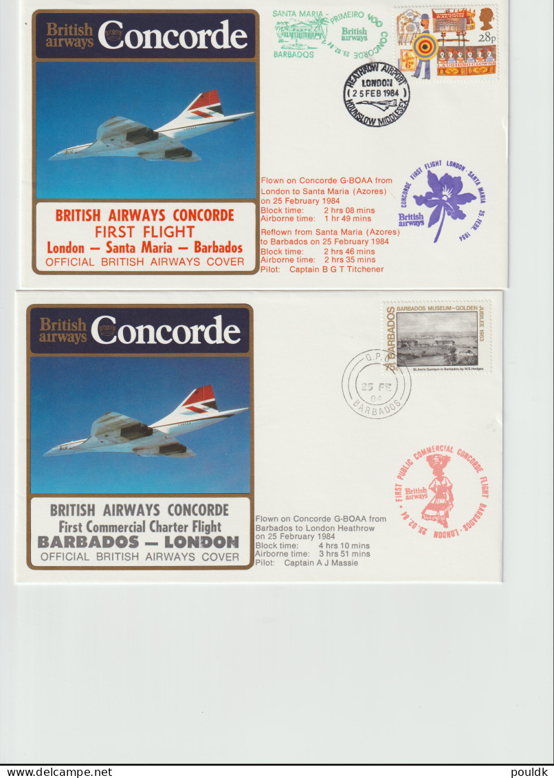 10 Concorde Covers, First Flights And Other Cover With Concorde Theme. Postal Weight Approx 90 Gramms. Please - Concorde