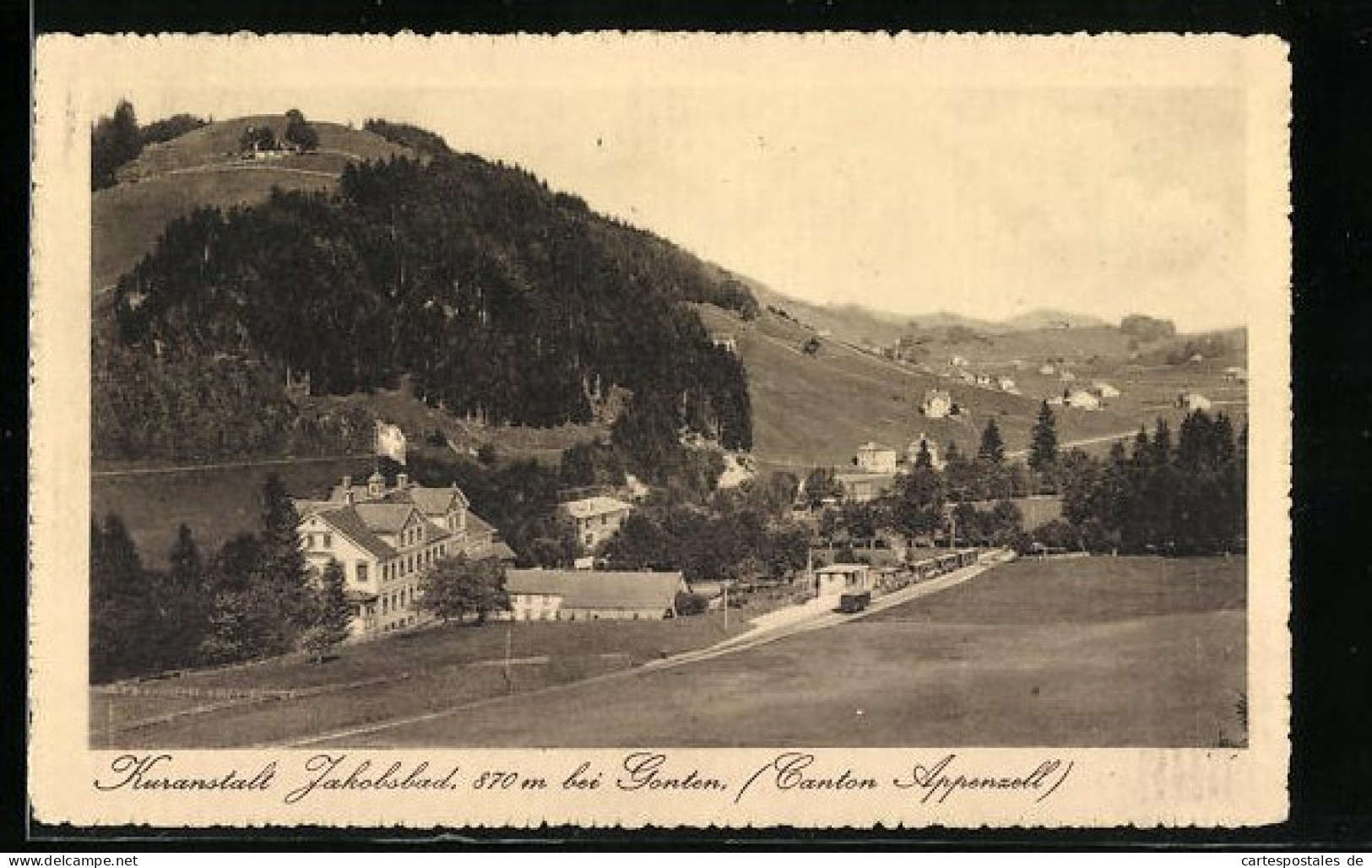 AK Gonten, Partie An Der Kuranstalt Jakobsbad  - Gonten