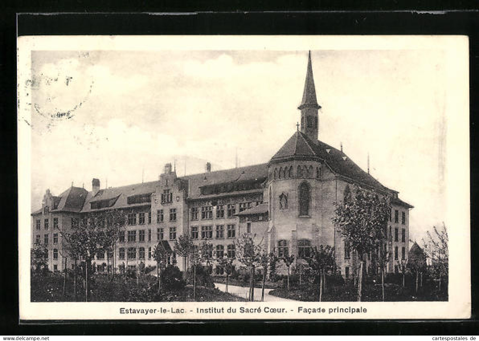 AK Estavayer-le-Lac, Institut Du Sacre Coeur, Facade Principale  - Estavayer