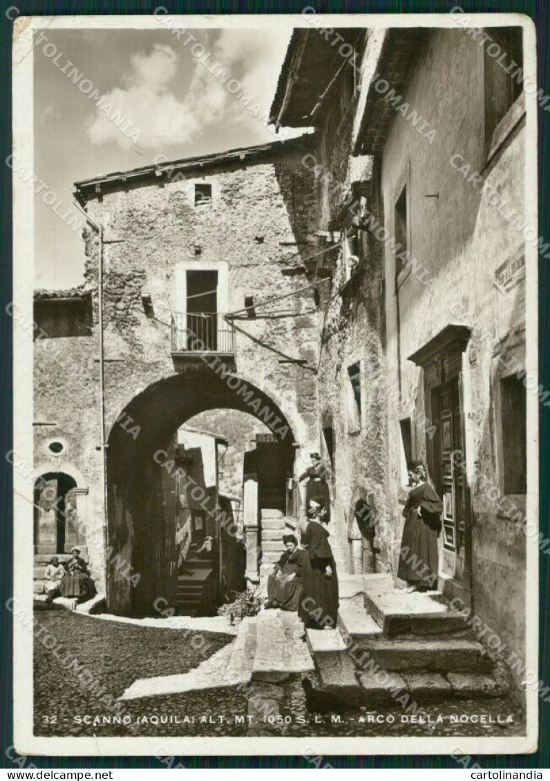 L'Aquila Scanno Costumi PIEGHINA Foto FG Cartolina ZK3462 - L'Aquila