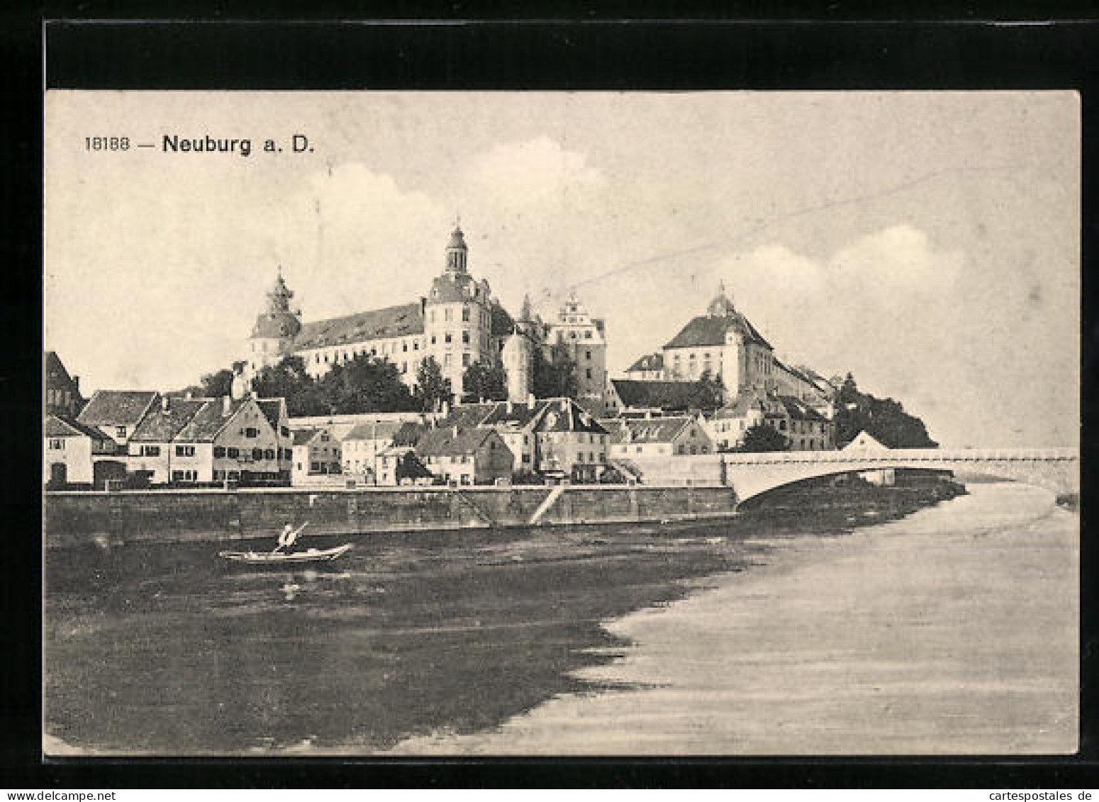 AK Neuburg A. D., Blick Auf Das Schloss Und Die Brücke  - Neuburg