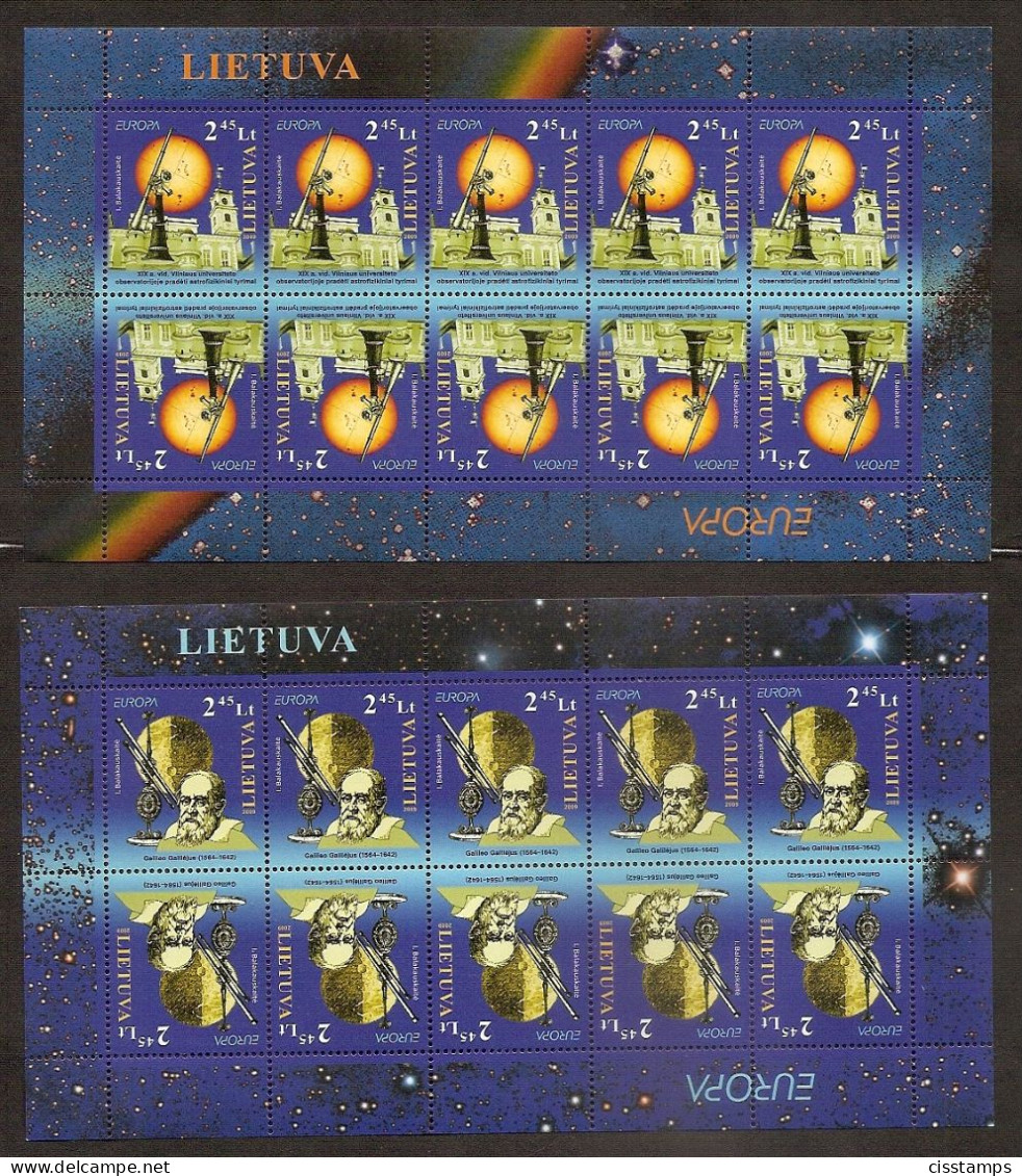 LITHUANIA 2009●Europa●Astronomy Mi1006-07KB●MNH - Lithuania