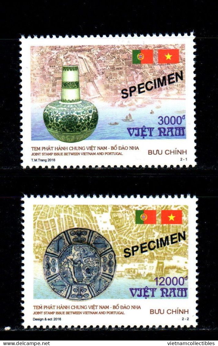 Vietnam Viet Nam MNH Specimen Stamps 2016 : Joint Issue Portugal - Antique / Porcelain / China / Map (Ms1068) - Viêt-Nam