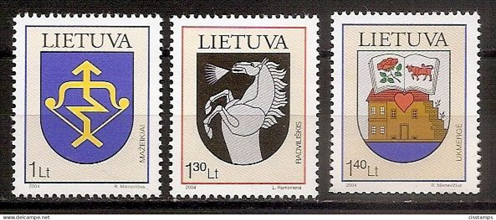LITHUANIA 2004●Coat Of Arms●Wappen Mi 838-40●MNH - Lithuania