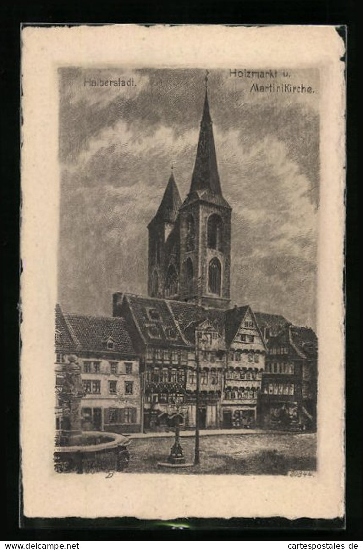 AK Halberstadt, Jolzmarkt Mit Martinikirche  - Halberstadt