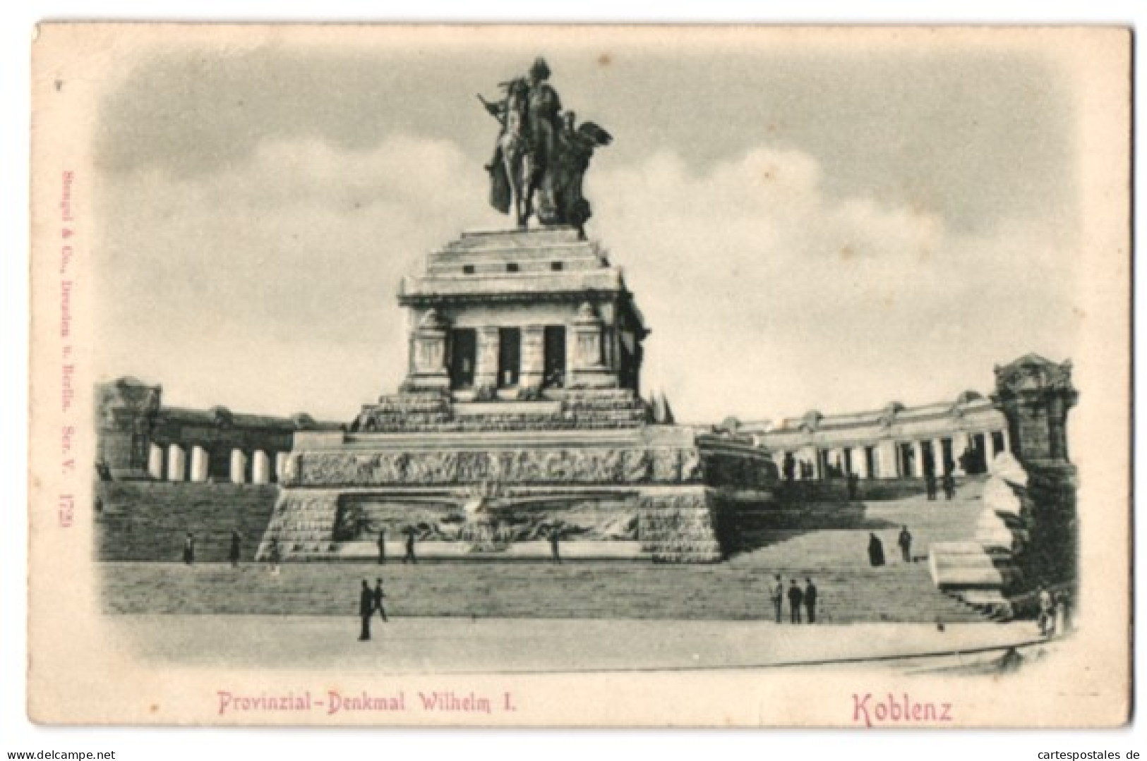 Relief-AK Koblenz, Provinzial-Denkmal Wilhelm I. Am Deutschen Eck  - Otros & Sin Clasificación