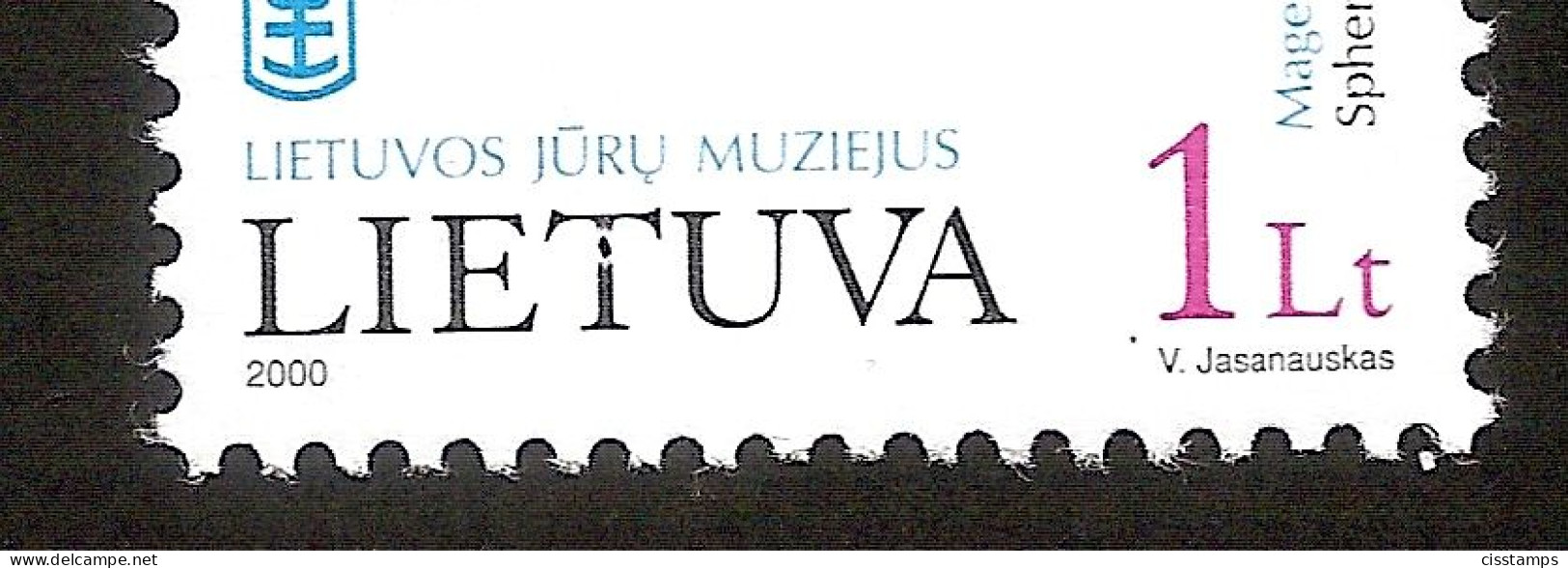 LITHUANIA 2000●Fauna●Sea Museum●Mi 734TB●dark Spot On The "T"●MNH - Litauen