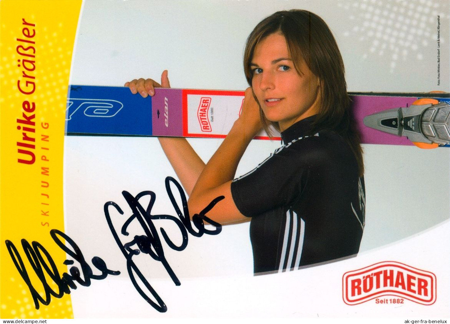 Autogramm AK Skispringerin Ulrike Gräßler 2007 Lok Eilenburg Klingenthal Im Vogtland Deutschland Olympia DSV Deutschland - Autografi