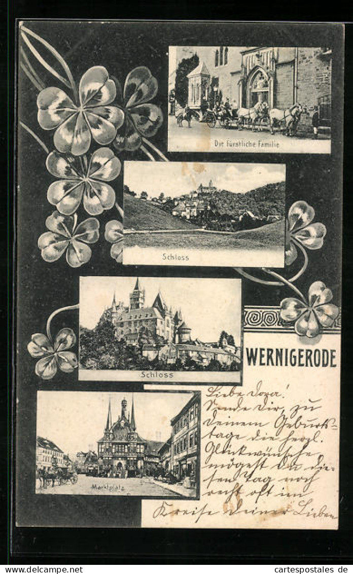 AK Wernigerode, Schloss, Die Fürstliche Familie, Marktplatz  - Wernigerode