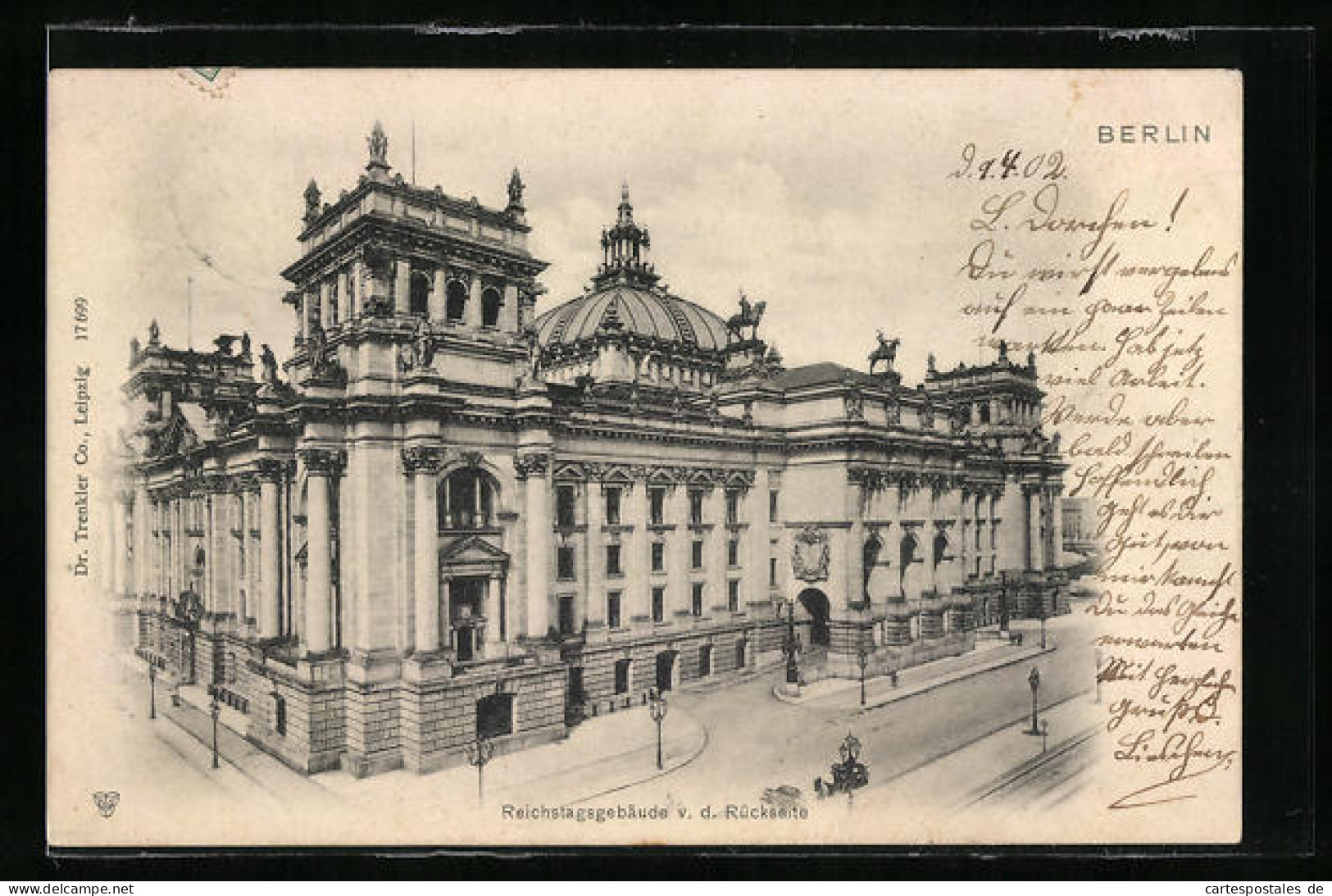 AK Berlin, Reichstagsgebäude V. D. Rückseite  - Dierentuin