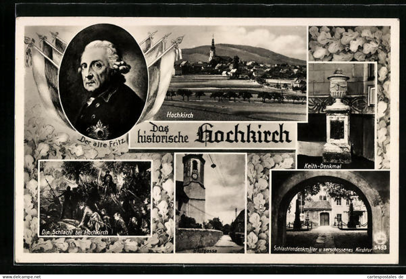 AK Hochkirch, Portrait Der Alte Fritz, Blutgasse, Keith-Denkmal  - Hochkirch