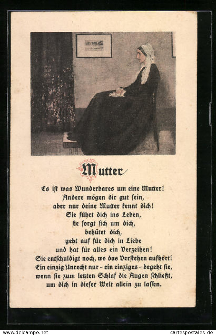 Künstler-AK Mutter, Es Ist Was Wunderbares Um Eine Mutter!, Muttertag  - Fête Des Mères