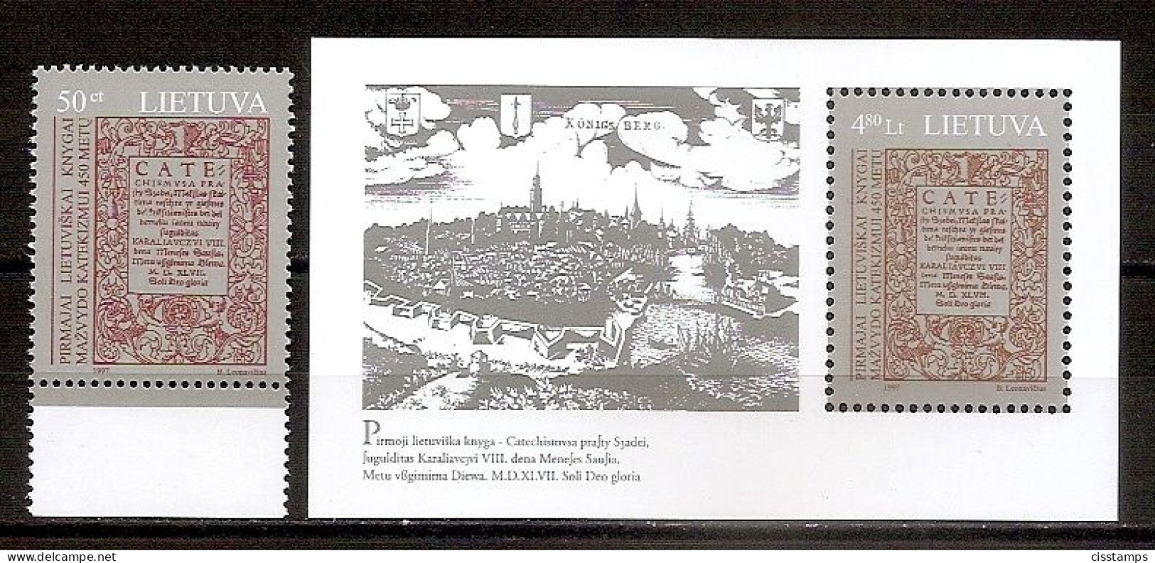 LITHUANIA 1997●First Publication Lithuanian Book Mi 630, Bl 9●MNH - Lithuania