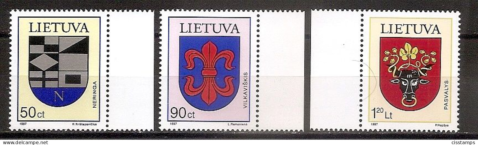 LITHUANIA 1997●Coat Of Arms●Wappen Mi 652-54●MNH - Lituanie