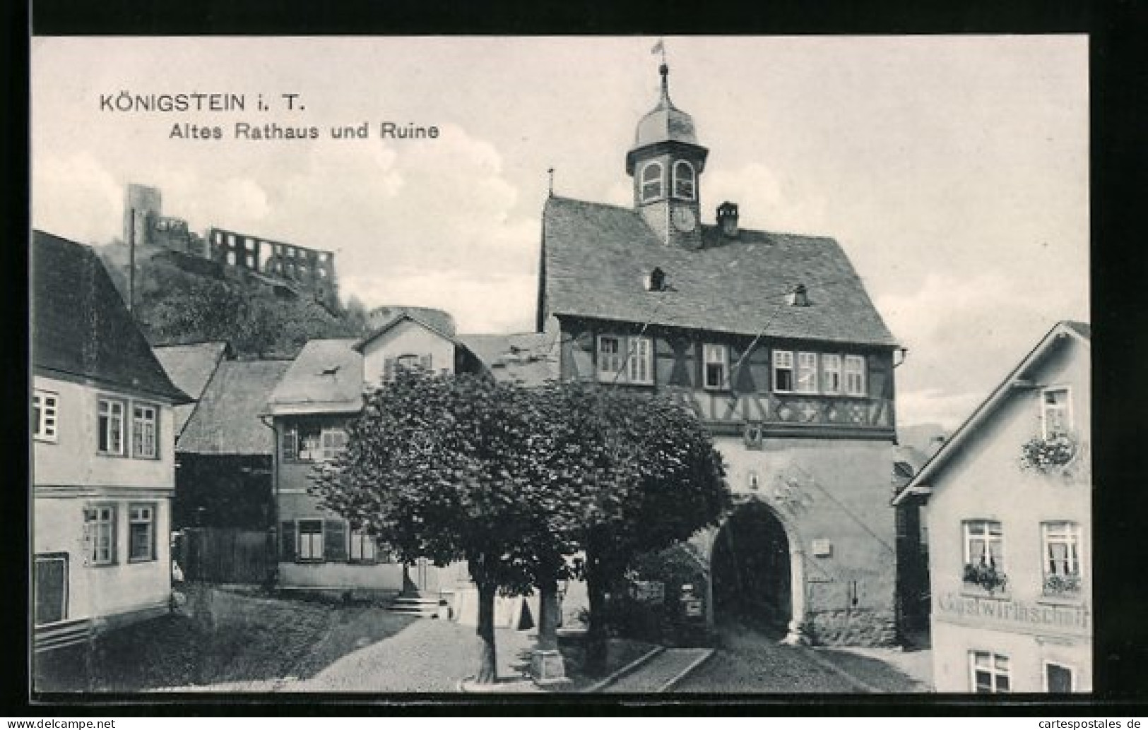 AK Königstein I. T., Altes Rathaus Und Ruine  - Koenigstein