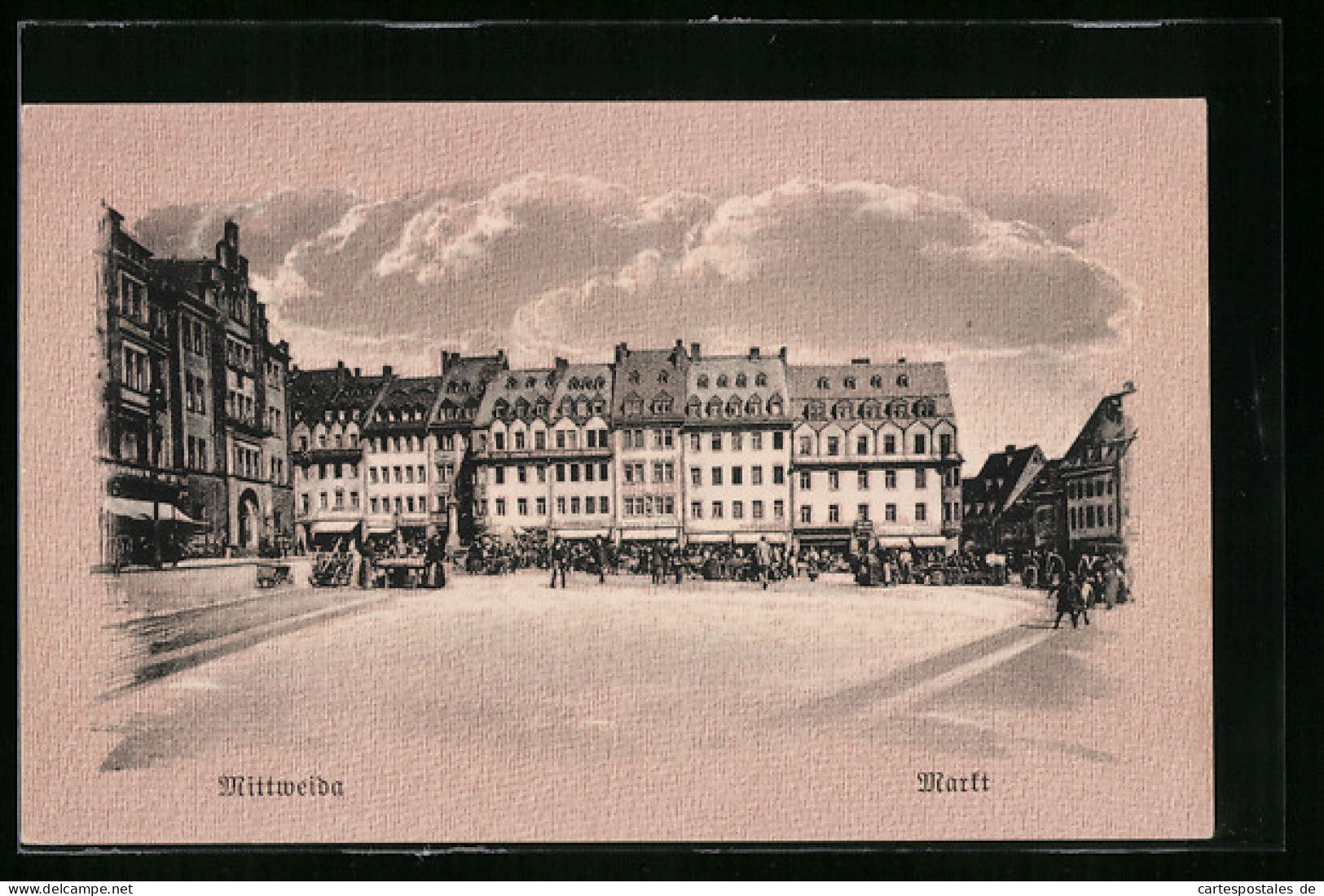 AK Mittweida, Am Marktplatz  - Mittweida