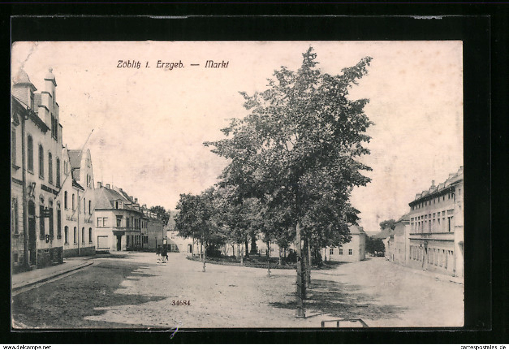 AK Zöblitz I. Erzgeb., Partie Am Markt  - Zöblitz