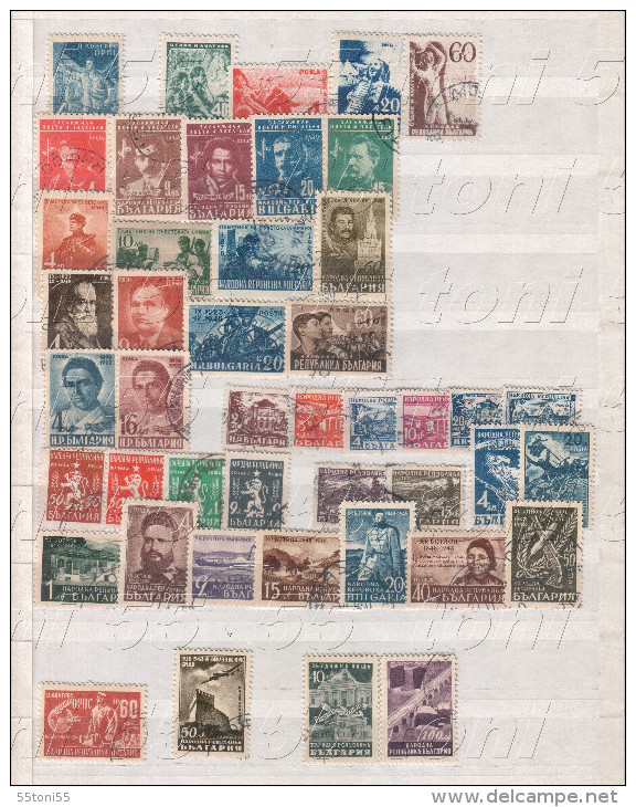 1948 Compl.-oblitere/used (O) Yv.Nr-570/607 +P.A.52/55  Bulgarie / Bulgaria - Used Stamps