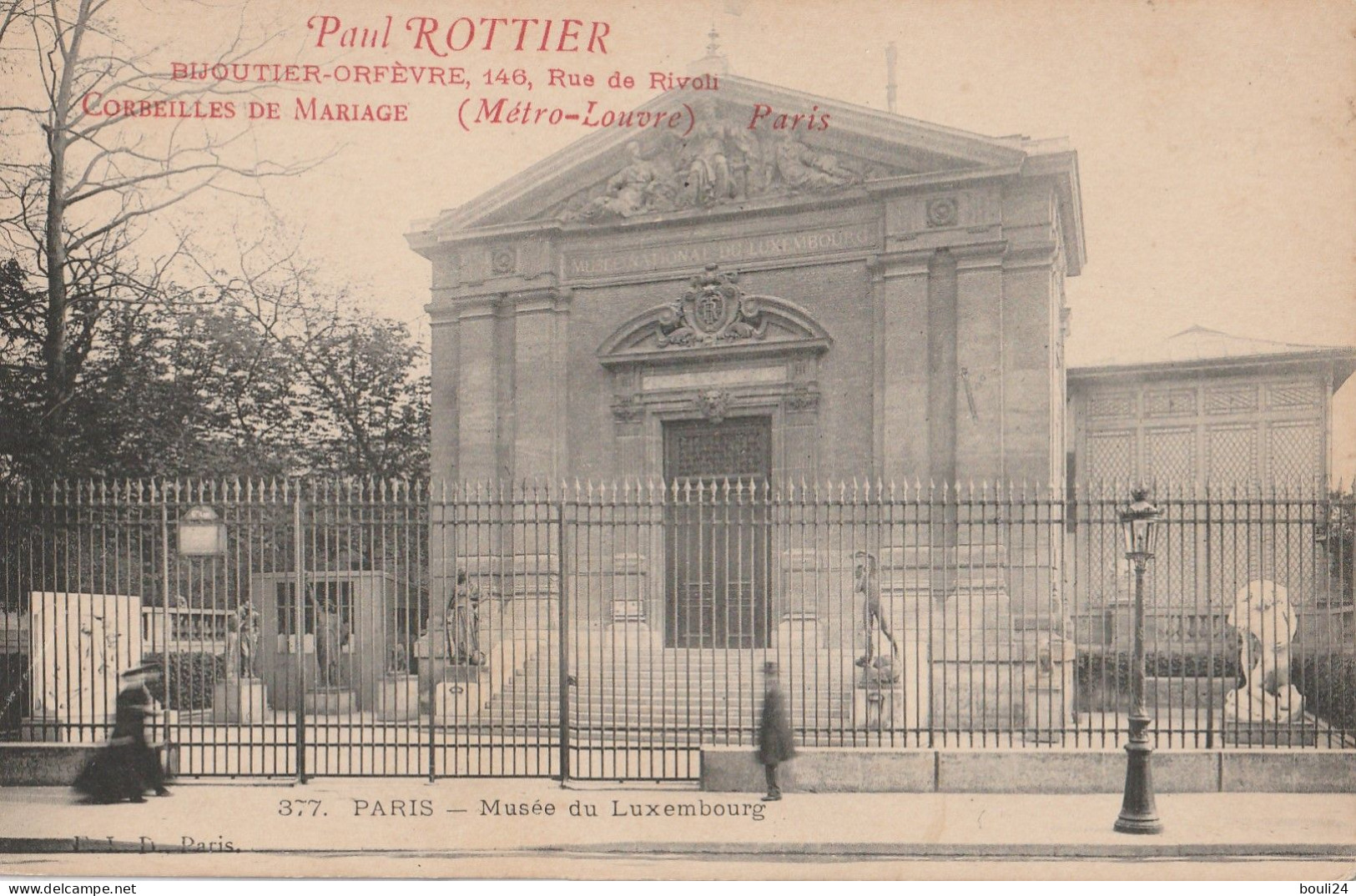 VIL2024  - PARIS MUSEE  DU LUXEMBOURG   PAUL ROTTIER  BIJOUTIER ORFEVRE  RUE DE RIVOLI - Tour Eiffel