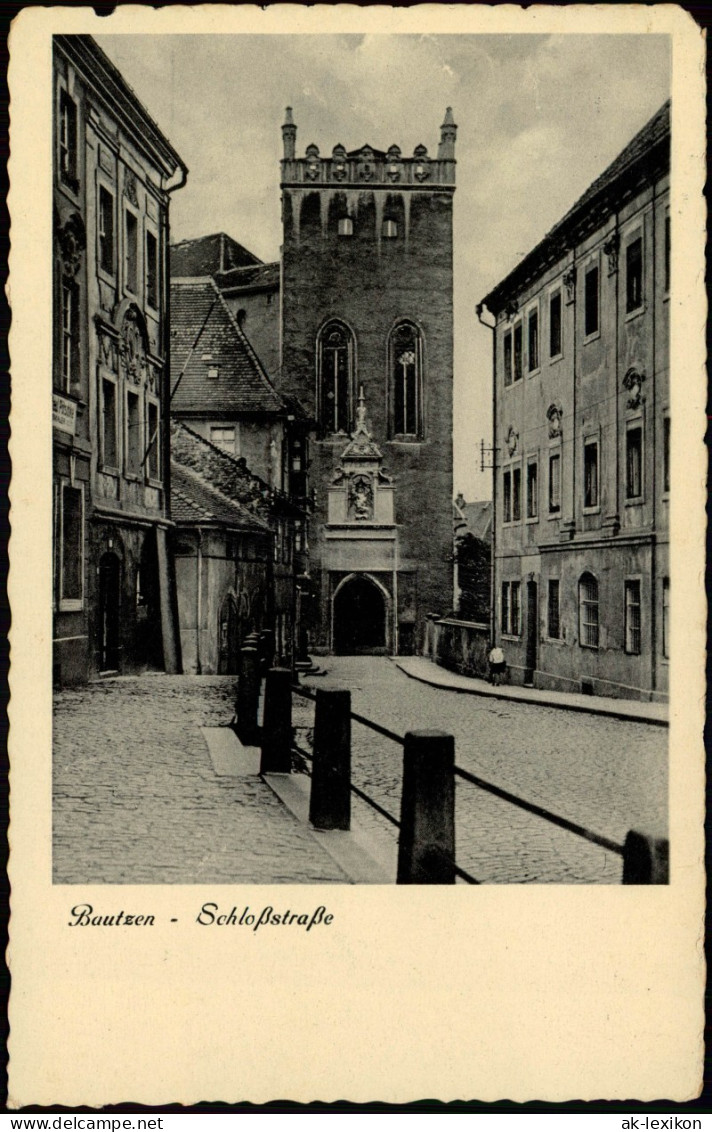 Ansichtskarte Bautzen Budyšin Schloßstraße 1937 - Bautzen