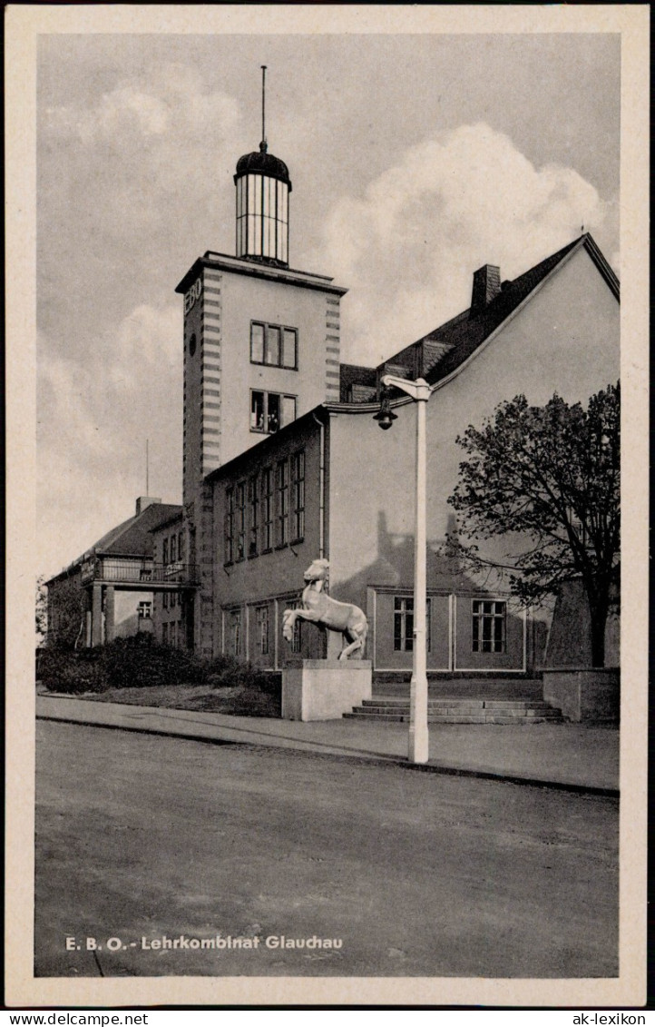 Ansichtskarte Glauchau E. B. O.- Lehrkombinat 1956 - Glauchau