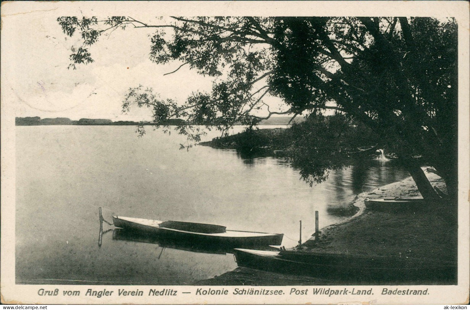 Ansichtskarte Nedlitz-Potsdam Anglerverein - Kolonie Schlänitzsee 1928 - Potsdam