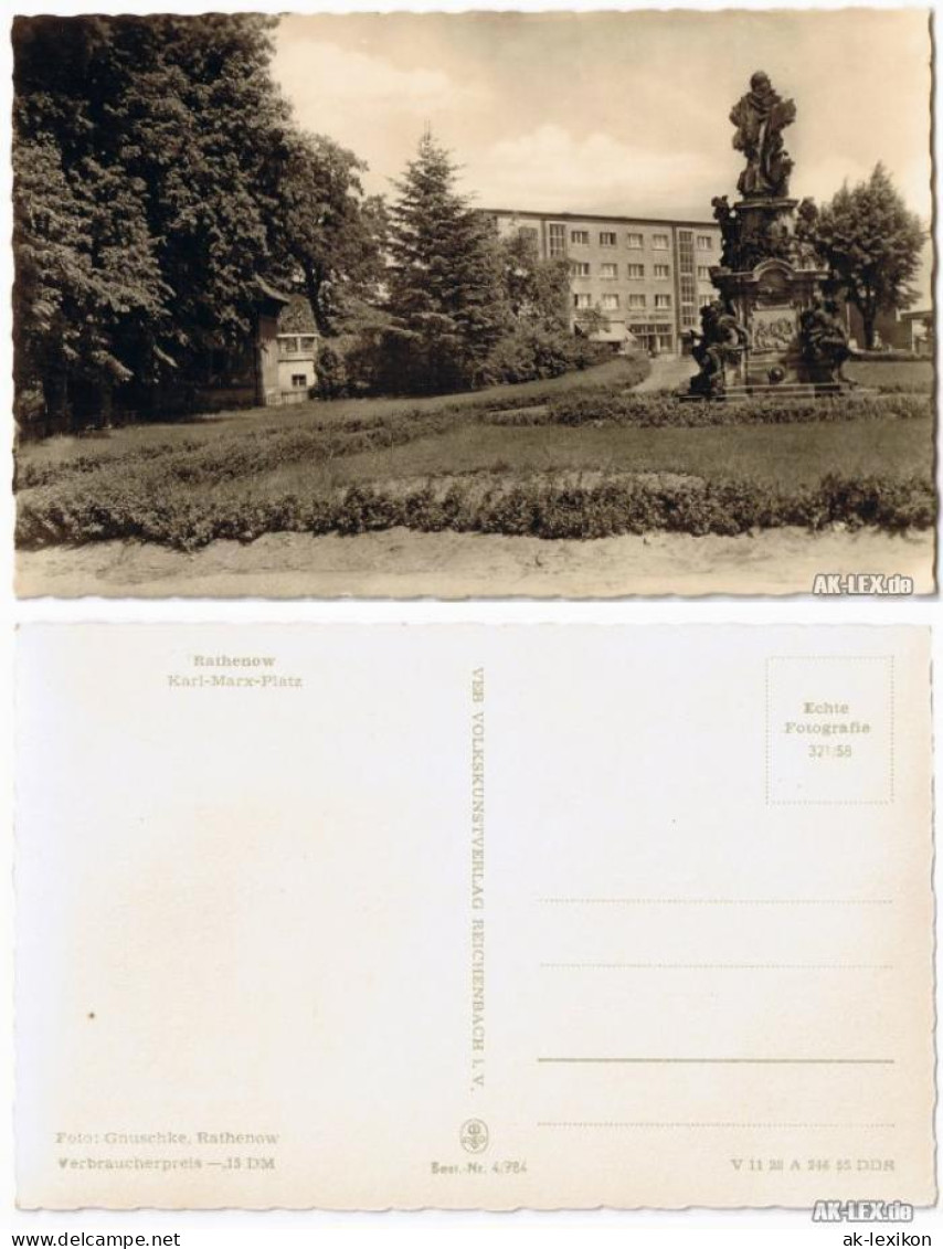 Rathenow Schleusenplatz Mit Denkmal Kurfürst Friedrich Wilhelm Von Brandenburg - Rathenow