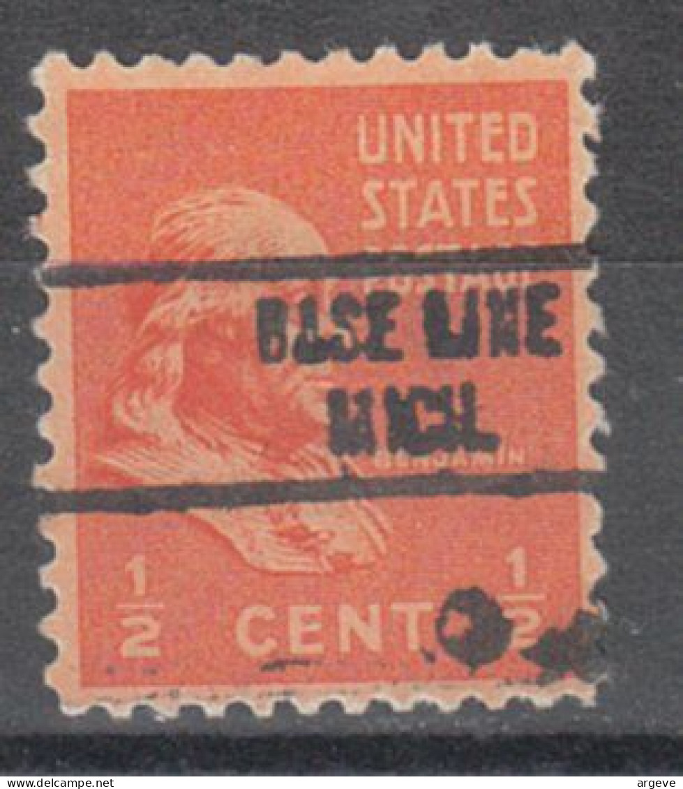 USA Precancel Vorausentwertungen Preo Locals Michigan, Base Line 734 - Precancels