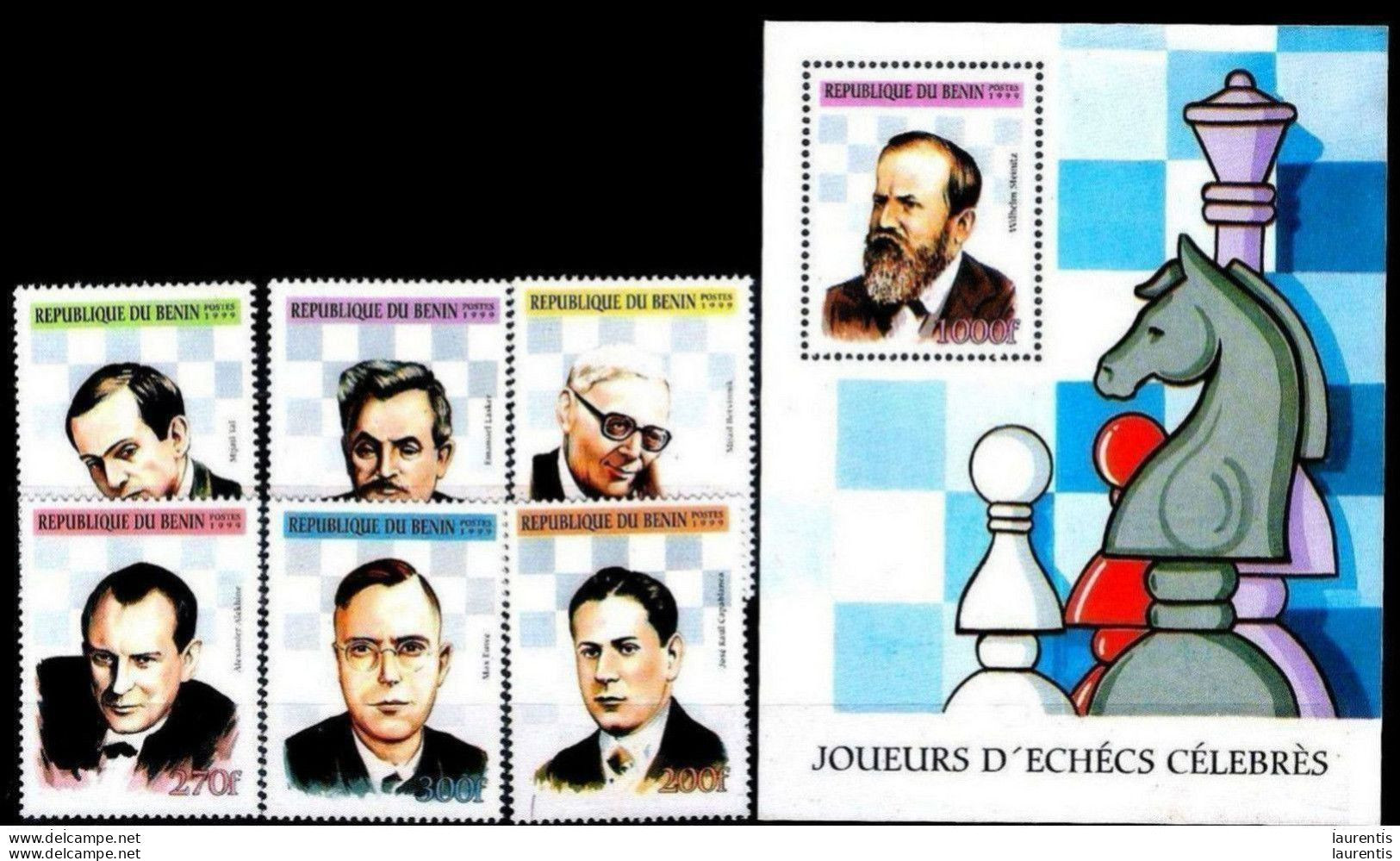 2583  Chess - Echecs - Benin 1999 - MNH - 2,50 - Chess