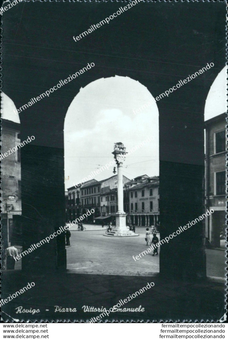 Br78 Cartolina Rovigo Citta' Piazza Vittorio Emanuele Veneto - Rovigo