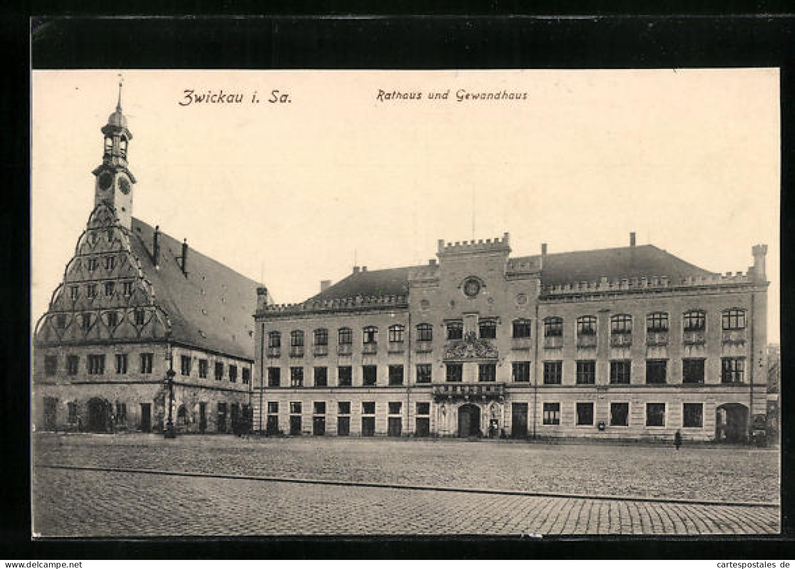 AK Zwickau I. Sa., Rathaus Und Gewandhaus  - Zwickau