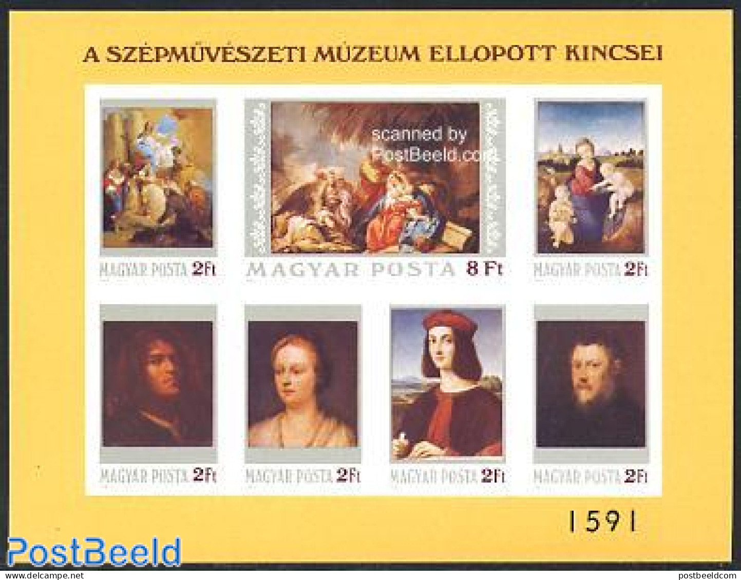 Hungary 1984 Paintings S/s Imperforated, Mint NH, Art - Paintings - Raphael - Nuovi